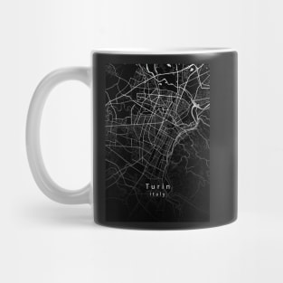 Turin Italy City Map dark Mug